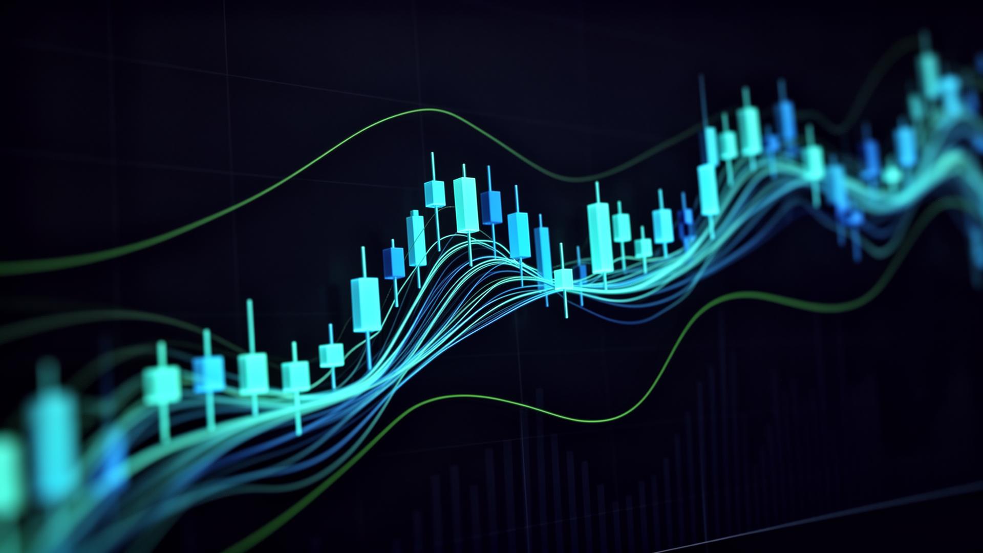 SignalEdge market data visualization showing candlestick charts and trend lines